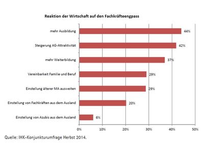 Reaktion der Wirtschaft auf Fachkräfteengpass