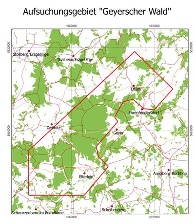 Über diesem Gebiet ist der Hubschrauber der Bundesanstalt für Geowissenschaft und Rohstoffe zwischen dem 22. und 31. Oktober unterwegs.