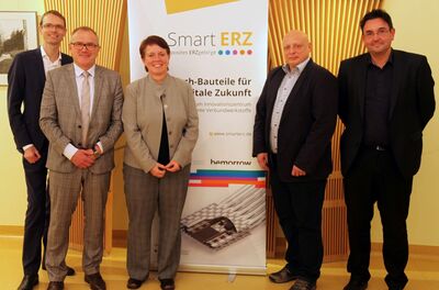 Beirat SmartERZ, Foto (v.l.n.r.): Ivo Harzdorf, Bernhard Beck, Jana Dost, Dr. Michael Wegener, Sven Schulze