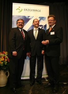 Frank Vogel, Markus Ulbig und Matthias Lißke 4. Regionalkonferenz Erzgebirge