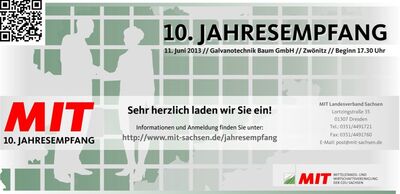 Misterpräsident Stanislaw Tillich ist Ehrengast des 10. Jahresempfangs der Mittelstands- und Wirtschaftsvereinigung.