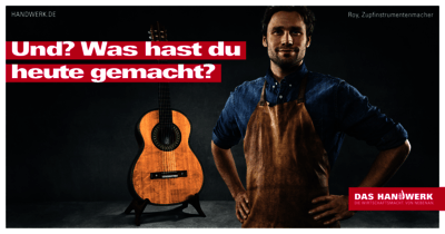 Roy Fankhänel in der Kampagne für Das Handwerk