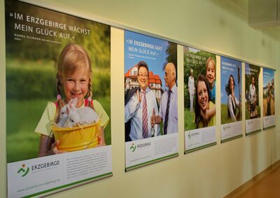 Alle Motive der Imagekampagne zur lebenswerten Region und Willkommenskultur auf einen Blick. Foto: Regionalmanagement Erzgebirge