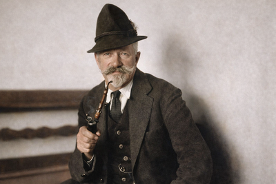 Anthon G&uuml;nther, um 1930, Foto: Franz Landgraf (1870&ndash;1953), digital koloriert.