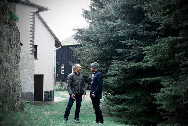 Boris Kaiser im Gespräch mit Marc Jolly / © Haus E / Regionalmanagement Erzgebirge