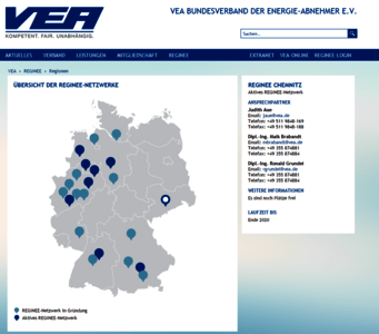 REGINEE Chemnitz/Erzgebirge (Screenshot: www.vea.de)