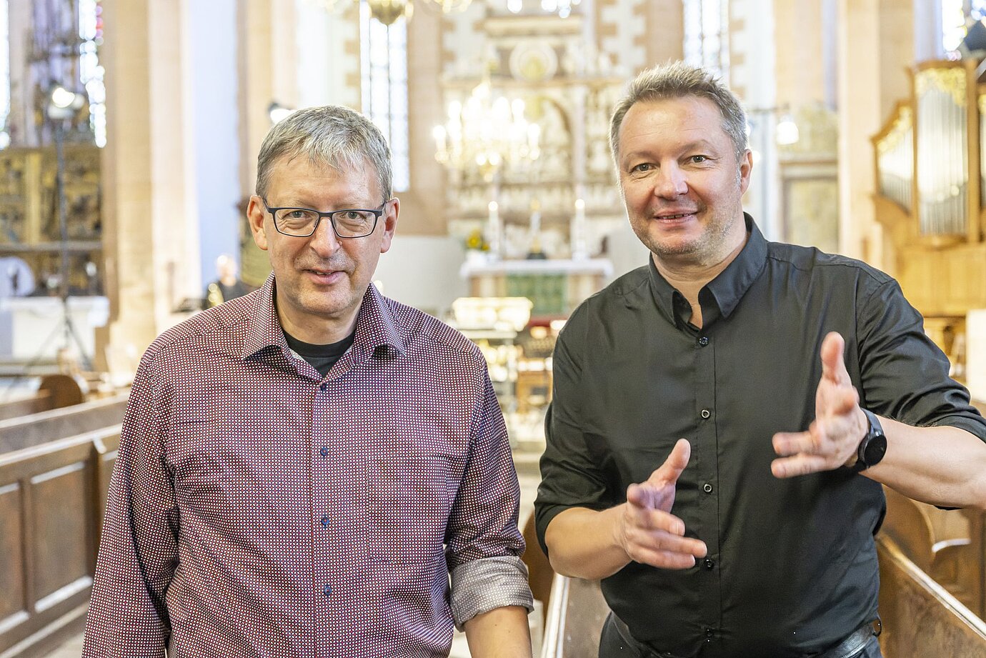 Intendant des Musikfests Erzgebirge, Professor Hans-Christoph Rademann & Geschäftsführer Ben Uhle / © Detlev Müller