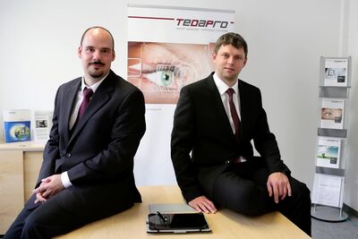 Die Geschäftsführer der TeDaPro GmbH Knut Eichholz und Jens Pieper. Foto: Daniela Schleich