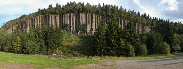 Geotop: Basaltsäulen am Scheibenberg. / © Montanregion Erzgebirge
