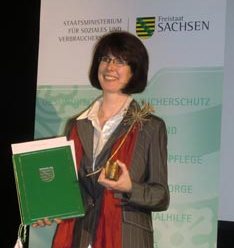 Gründerin Kathrin Seidel bei der Preisverleihung 2013
